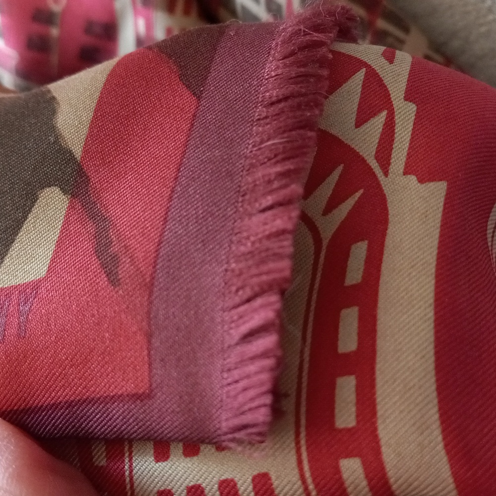 Designer DONNA KAREN DKNY / Wearable Art / Silk Scarf - Picture 3 of 5